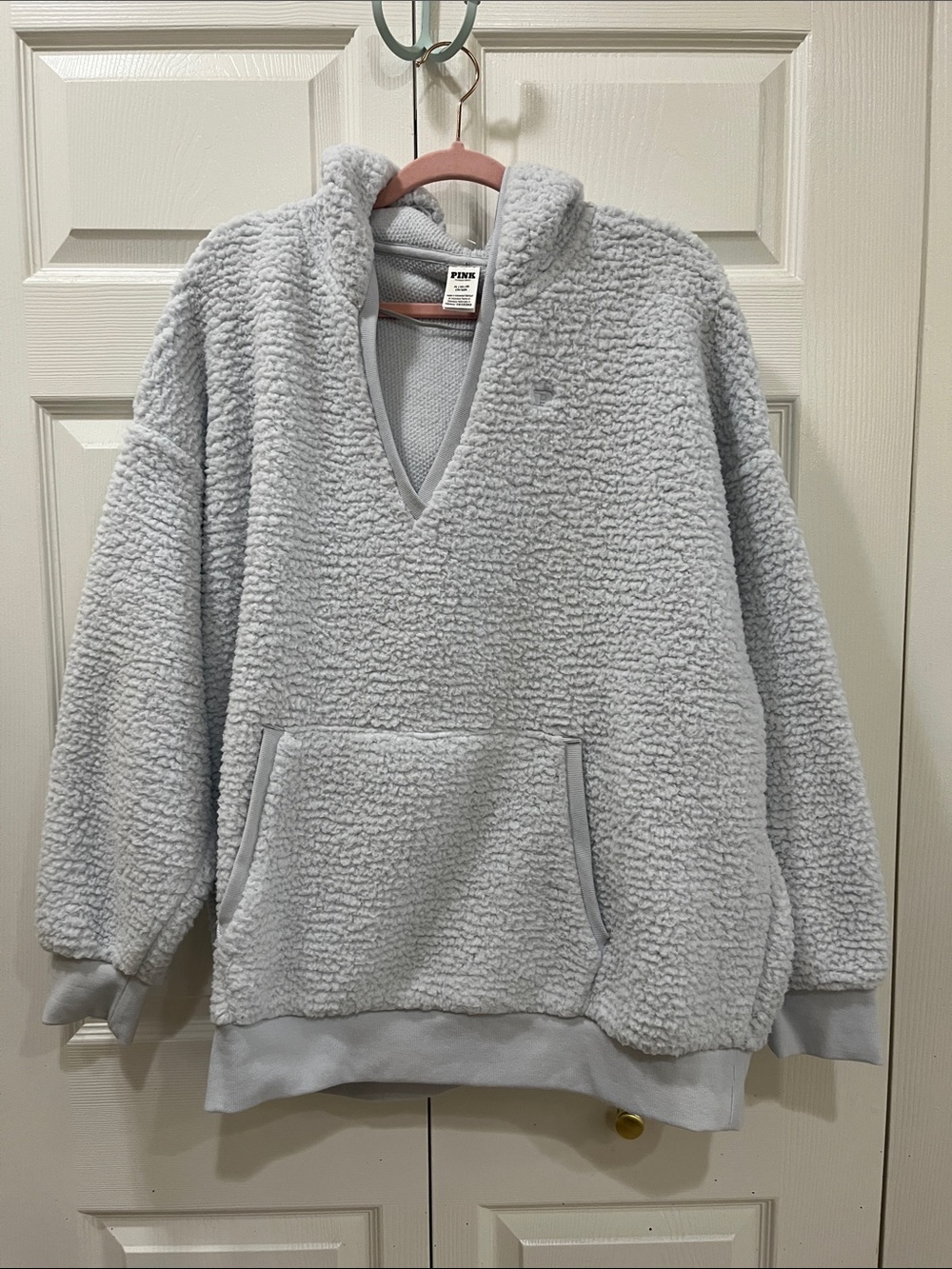 Pink Victoria’s Secret Sherpa hoodie, XL